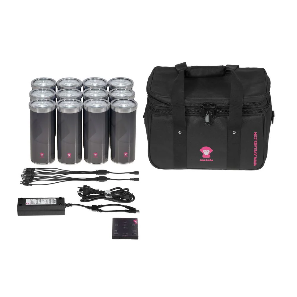 Ape Labs Lightcan V2 Tour Pack w/ 12x Lightcans Lights (Grey) inc Soft Bag