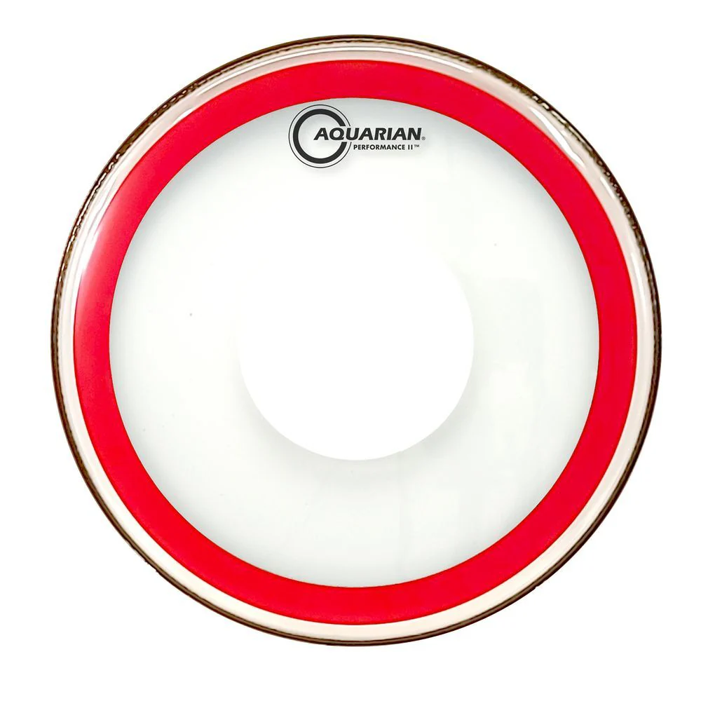 Aquarian PF14PD 14" Red Performance II 2Ply Drum Head w/ Power Dot