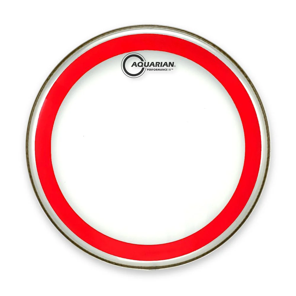 Aquarian PF15 15" Red Performance II 2-Ply Drum Head (Clear)