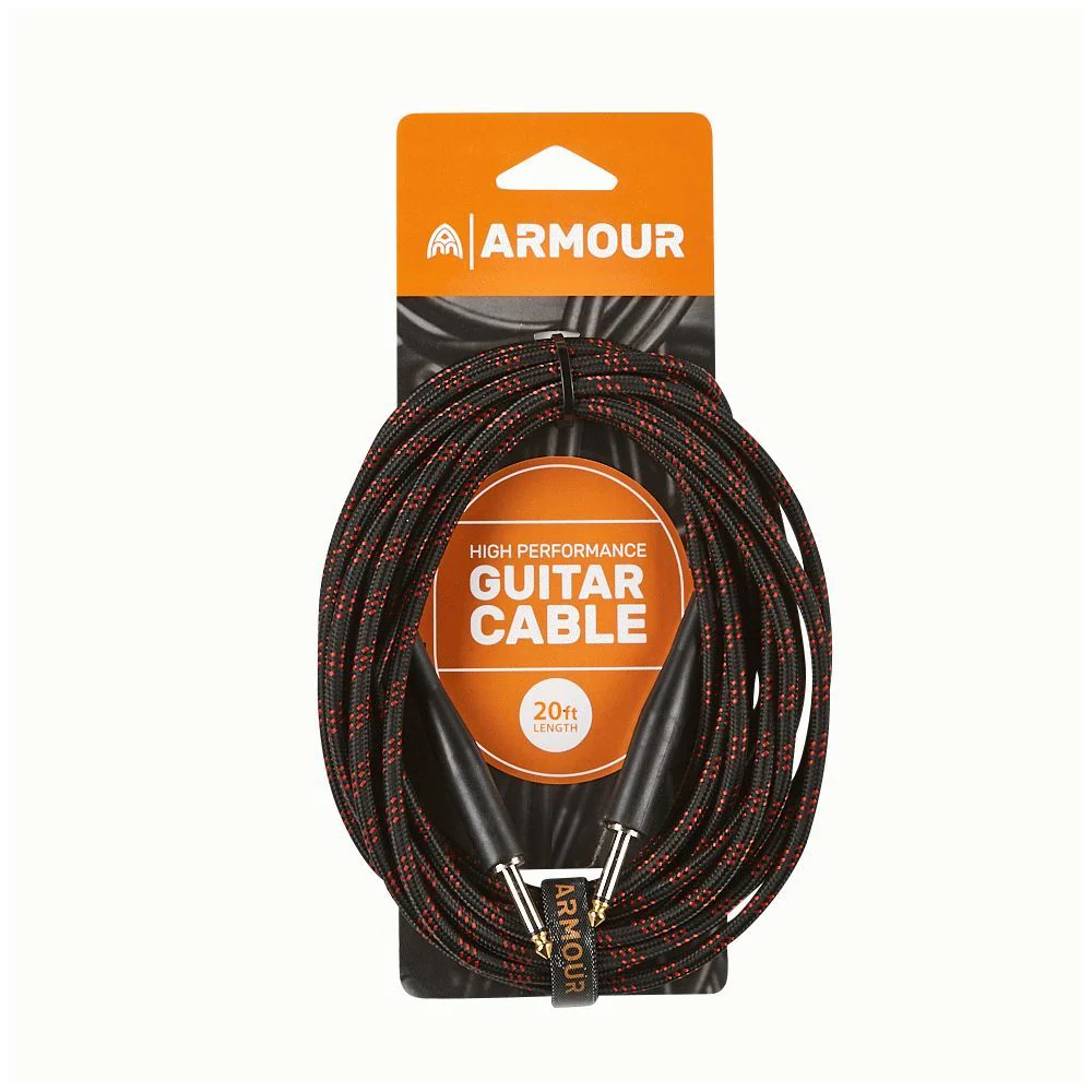 Armour GW20R Guitar Woven Red Stripe (20ft)