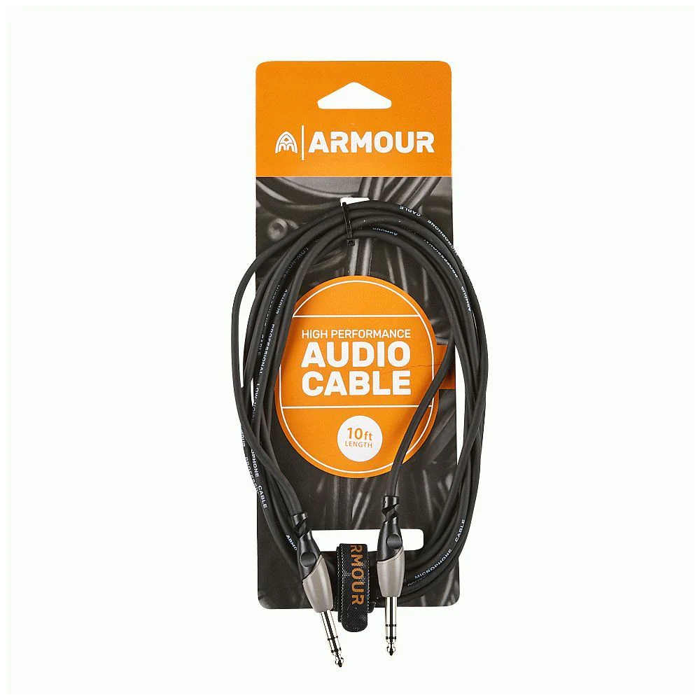 Armour SC44S 1/4" TRS to Same Cable (10ft)