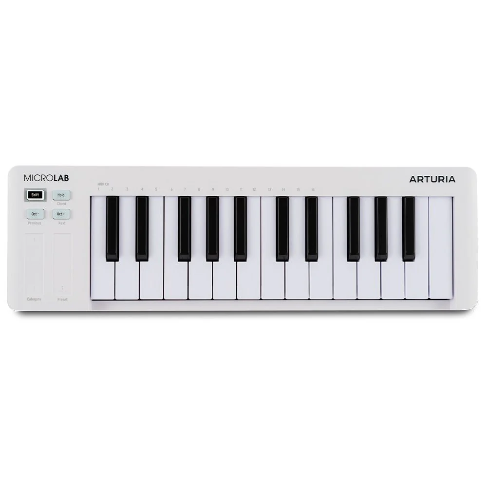 Arturia Microlab 3 25-Key MIDI Controller (White)