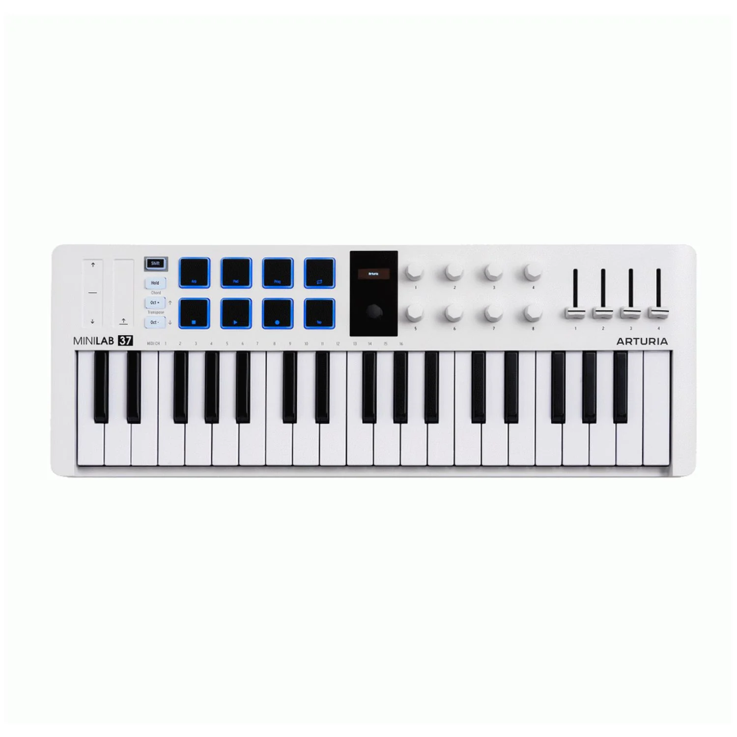 Arturia MiniLab 37 Universal MIDI Controller w/ 37-Note Keyboard (White)
