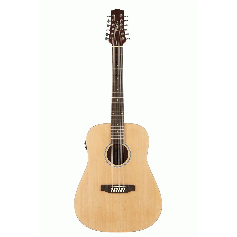 Ashton D20/12EQ NTM Dreadnought 12-String Acoustic Guitar w/ EQ (Natural Matte)