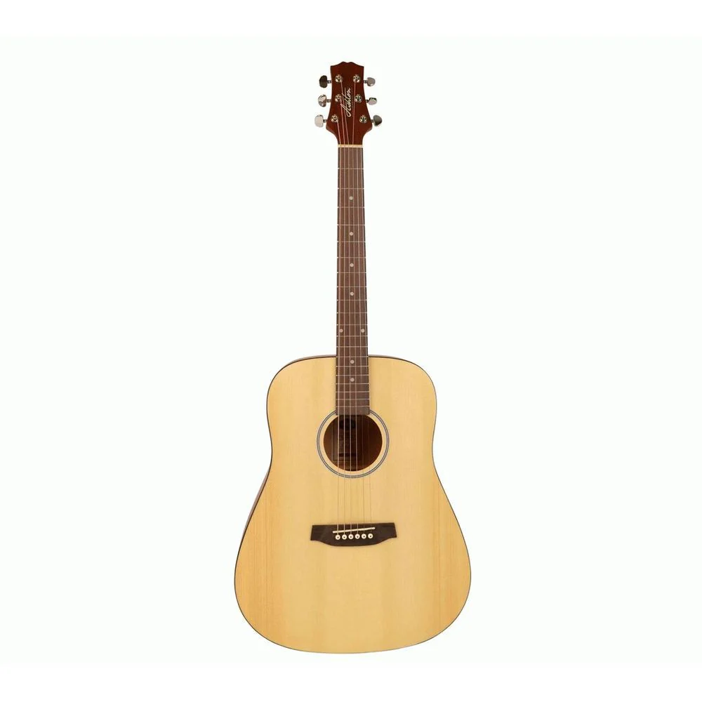 Ashton D20 NTM Left-Handed Dreadnought Acoustic Guitar (Natural Matte)