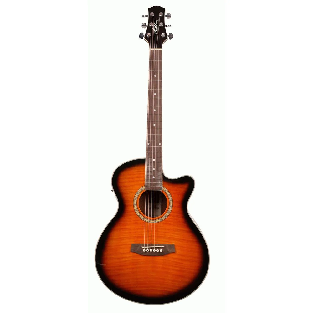 Ashton SL29CEQTSB Slimline Acoustic Guitar w/ Cutaway & EQ (Tobacco Sunburst)