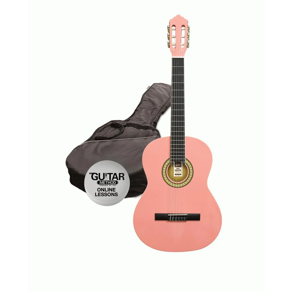 Ashton SPCG44 PK Classical Guitar Starter Pack (Pink)