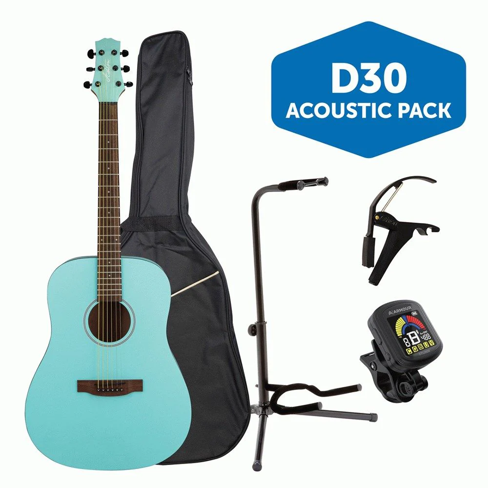 Ashton SPD30TRP Acoustic Guitar Pack w/ Gig Bag, Capo, Stand & Tuner