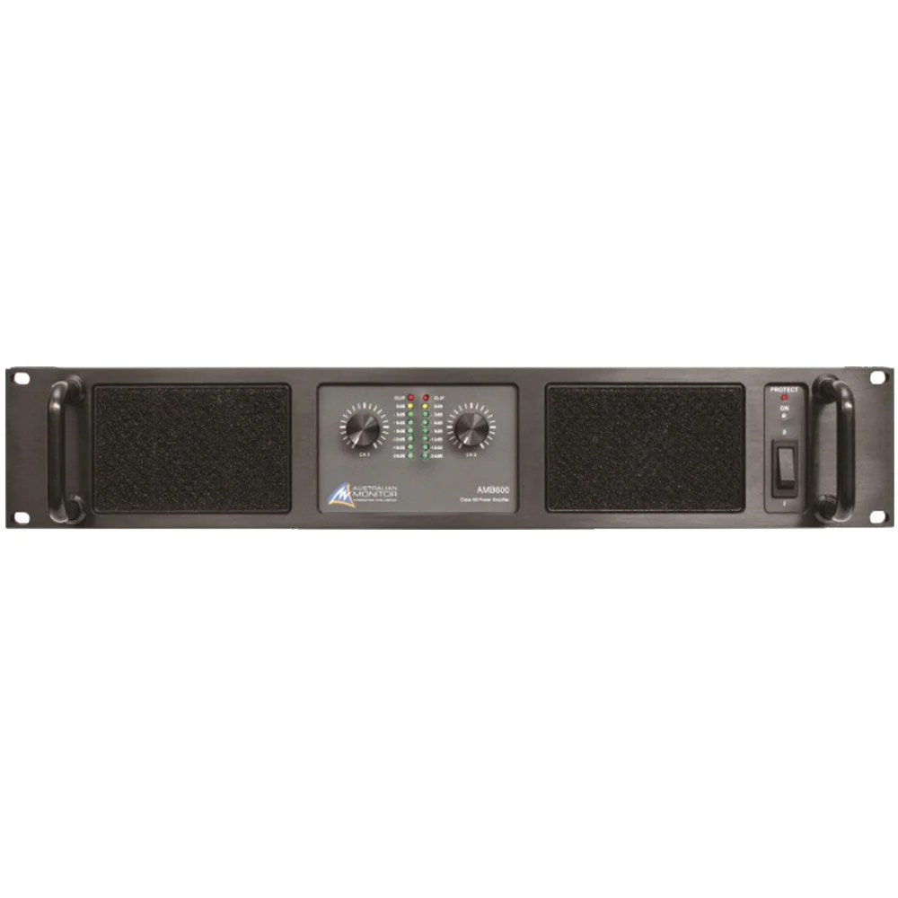 Australian Monitor AMB600 Power Amplifier 2 x 300w 4ohms 200w 8ohms 240VAC 2RU
