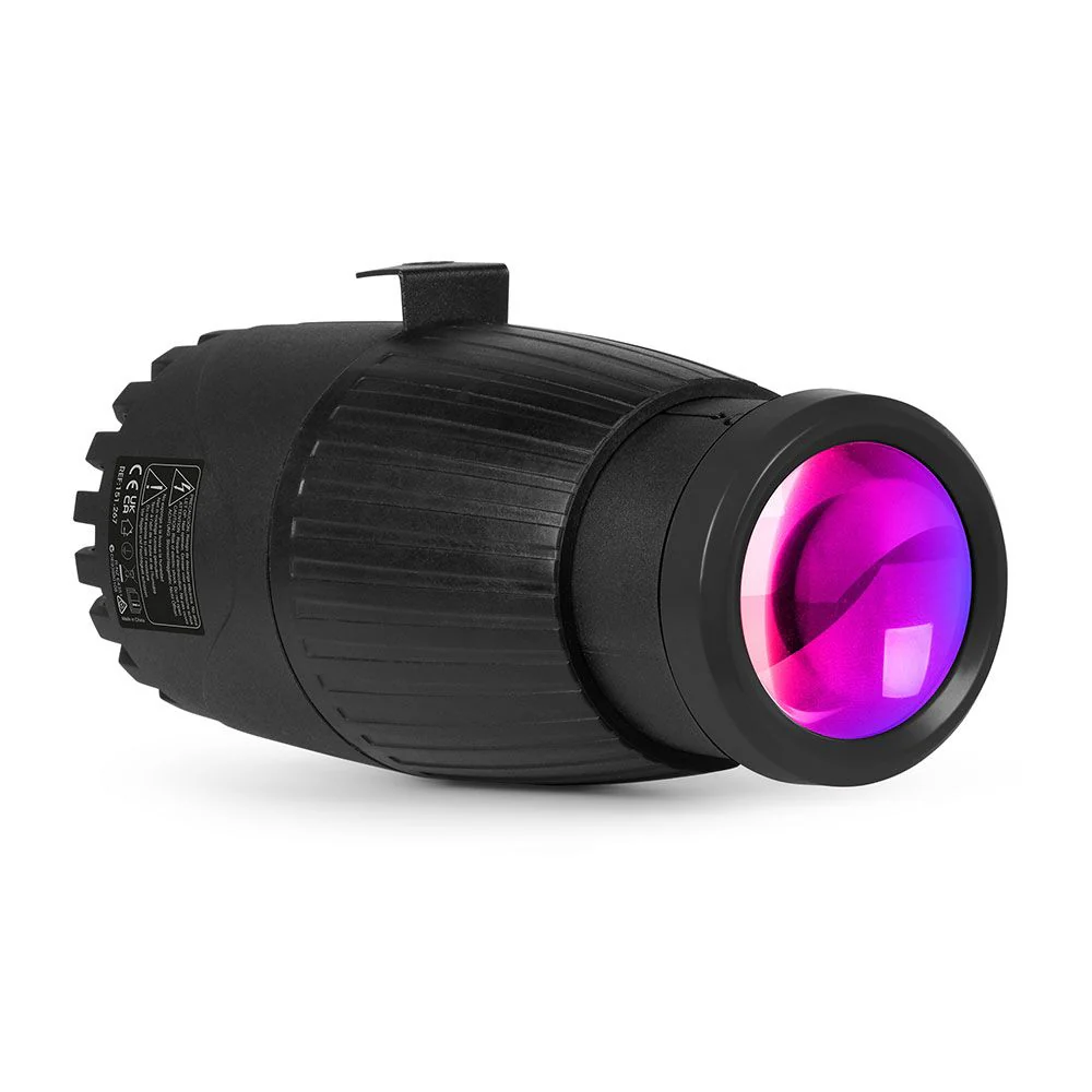 Beamz PSZ18W LED RGBW 18W LED Pinspot w/ Manual Zoom & IRC