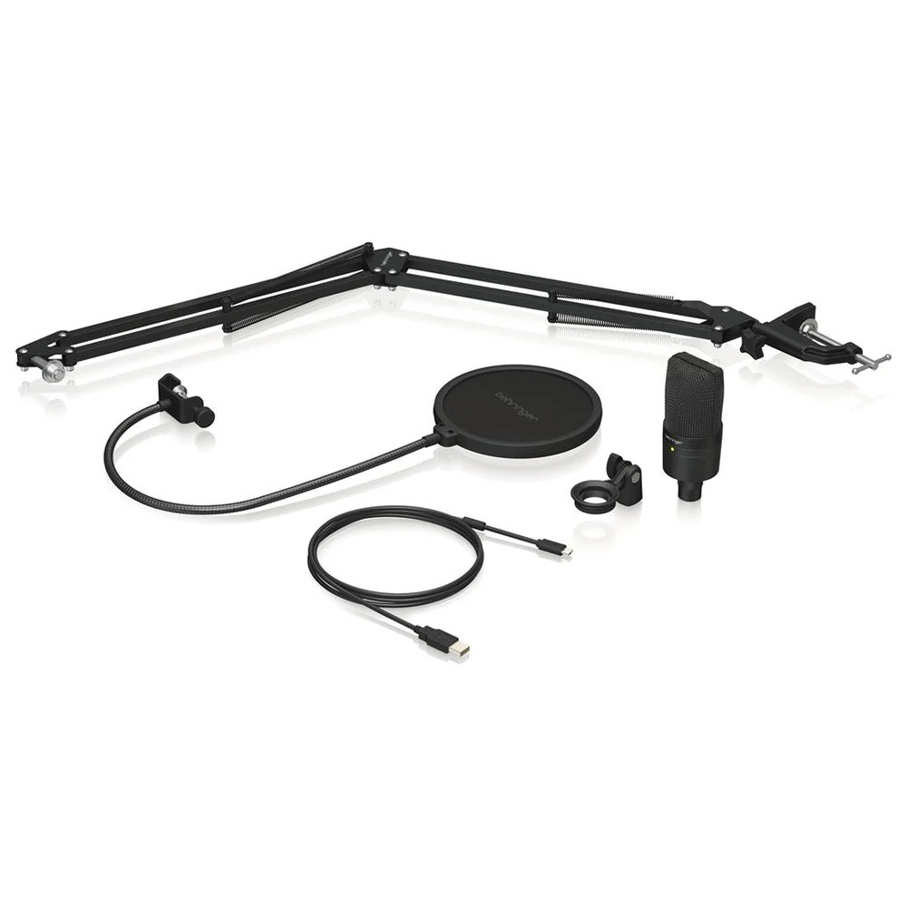 Behringer D3 USB Microphone Podcast Bundle w/ Boom Arm & Pop Filter