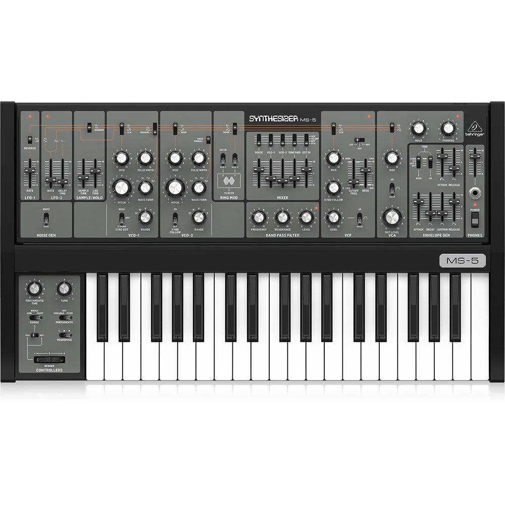 Behringer MS-5 Analog 2-Voice Monophonic Synth w/ 37 Full-Size Keys