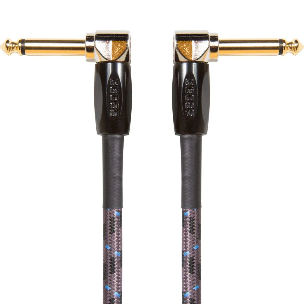 Boss BIC1AA Right-Angle 1/4" to Same Patch/Pedal Instrument Cable (1ft)