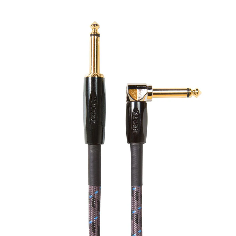 Boss BIC25A Right-Angle 1/4" to Straight 1/4" Instrument Cable (25ft)