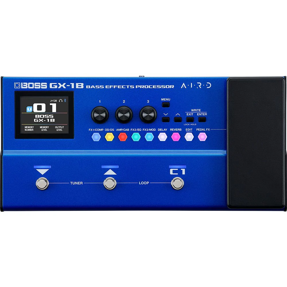 Boss GX1B Bass Multi-Effects Processor Pedal w/ Bluetooth (Blue)