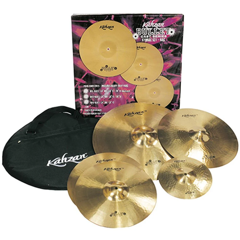 CAST CYMBAL SET CONSISTS OF 14 HIHATS 16 CRASH 20 RIDE CYMBAL GIG BAG AND BONUS 10