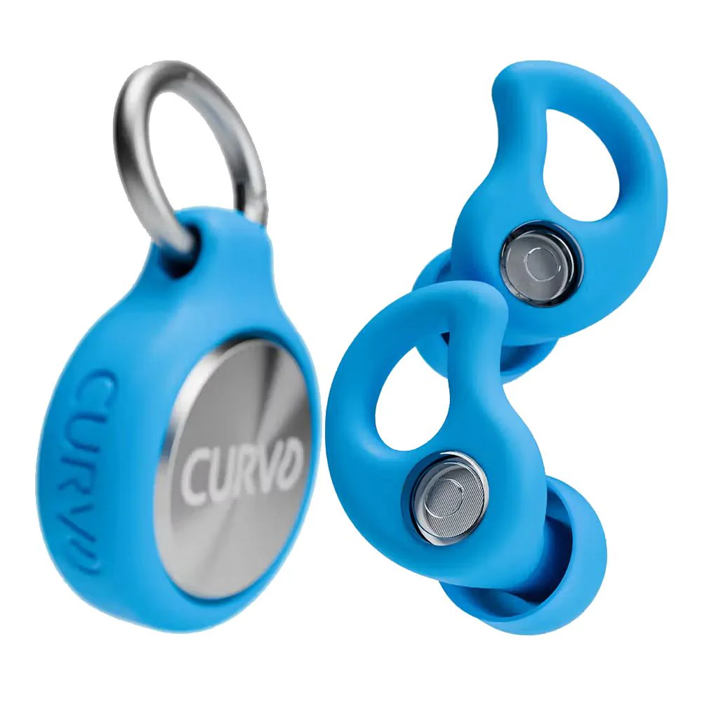 Curvd Live Filtered Earplugs For Live Music and Events (Blue)