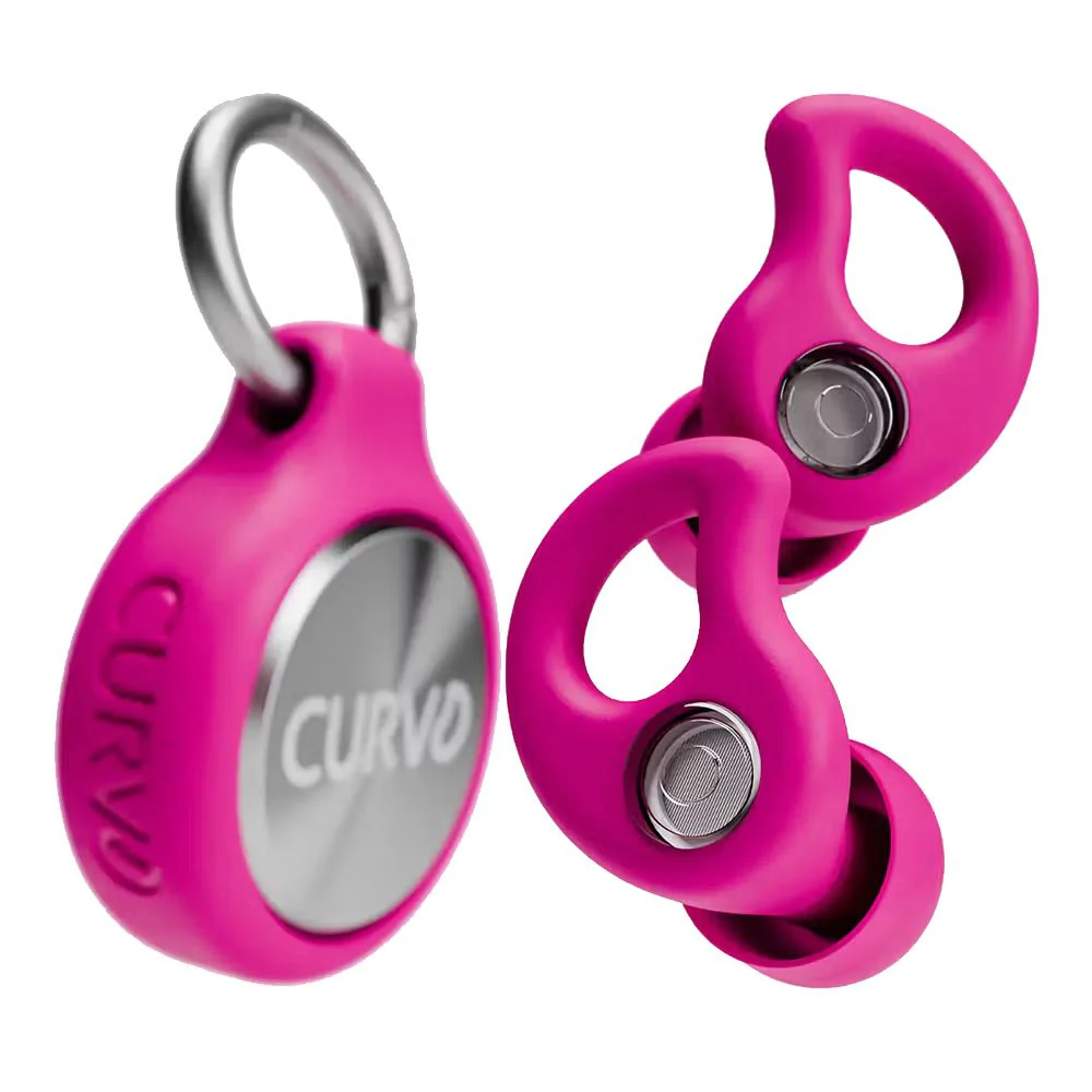 Curvd Live Filtered Earplugs For Live Music and Events (Pink)