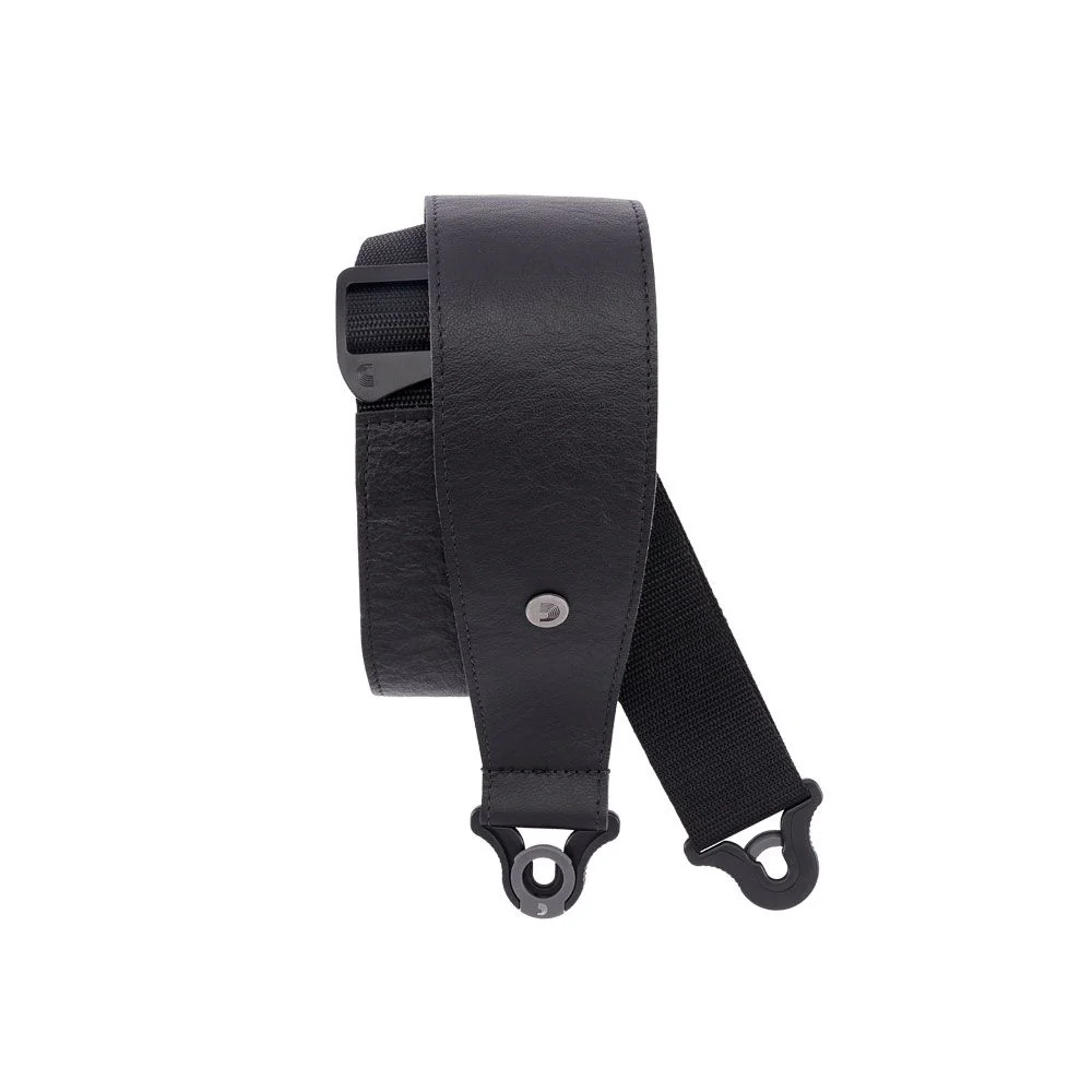 D'Addario Auto Lock Comfort Leather Guitar Strap (Brown)