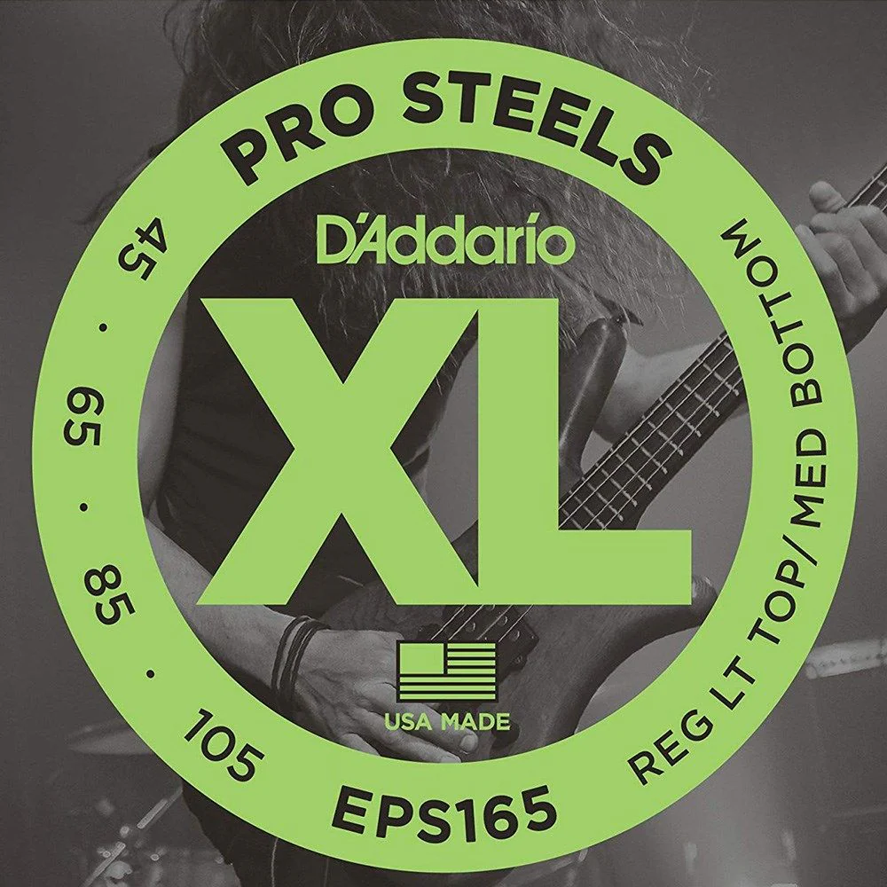D'Addario EPS165 XL Prosteels Bass Guitar Strings -Custom Light Long Scale (45-105)
