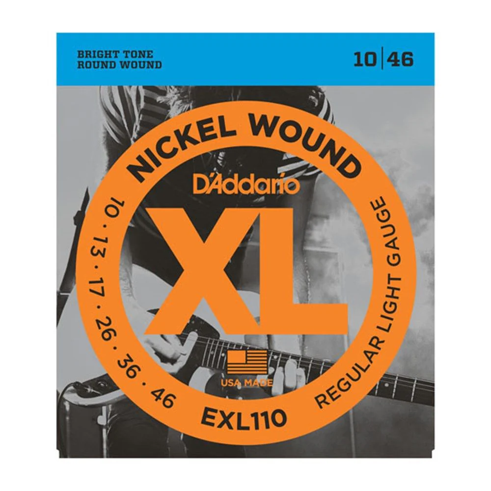 D'Addario EXL110 Nickel Wound Electric Guitar Strings - Regular Light (10-46)