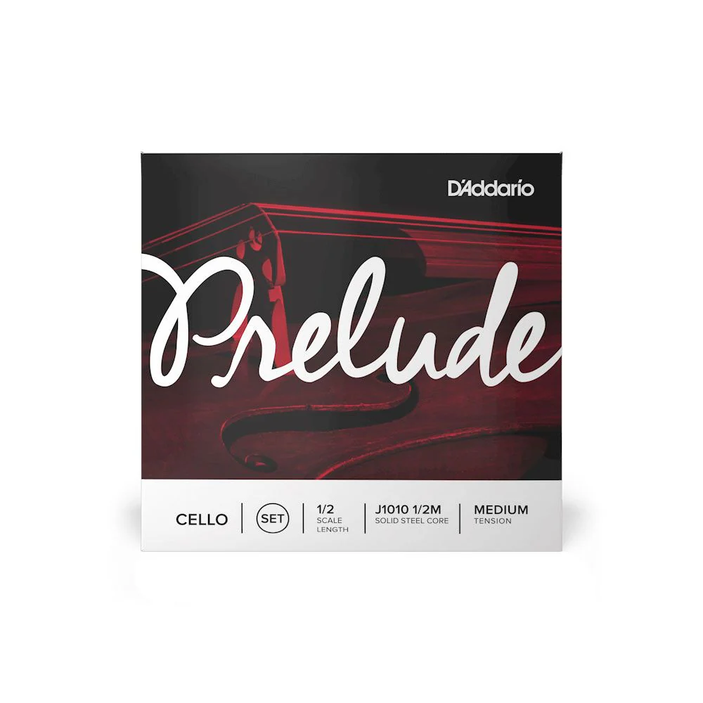 D'Addario Prelude Cello String Set 1/2 Scale (Medium Tension)