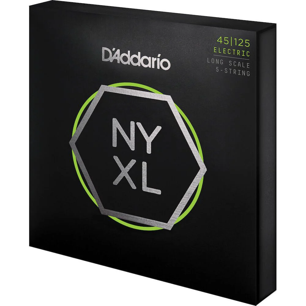 DAddario NYXL45125 Nickel Wound Bass Guitar Strings 5String Lt Top Med Btm 45