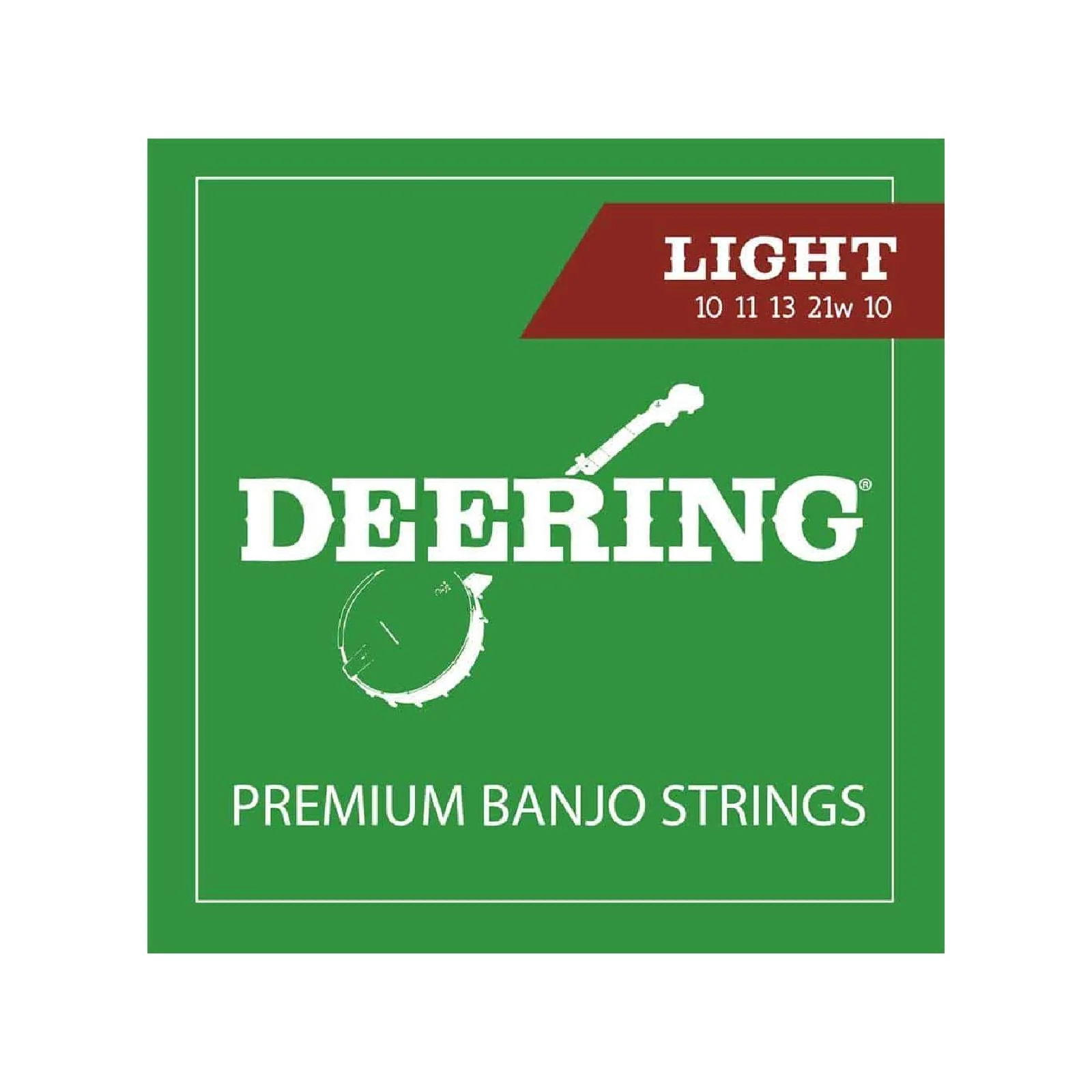 Deering ST-L5 Light Guage 5-String Loop End Banjo Strings 10 11 13 21w 10