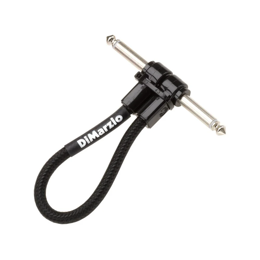 DiMarzio EP718B Right-Anlge Patch Lead (Black) (18 inch)