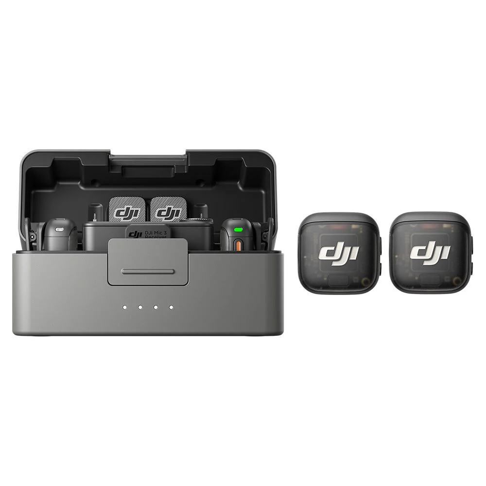 DJI MIC3 Wireless Microphone w/ 2x Transmitters 1x Receiver & Charging Case