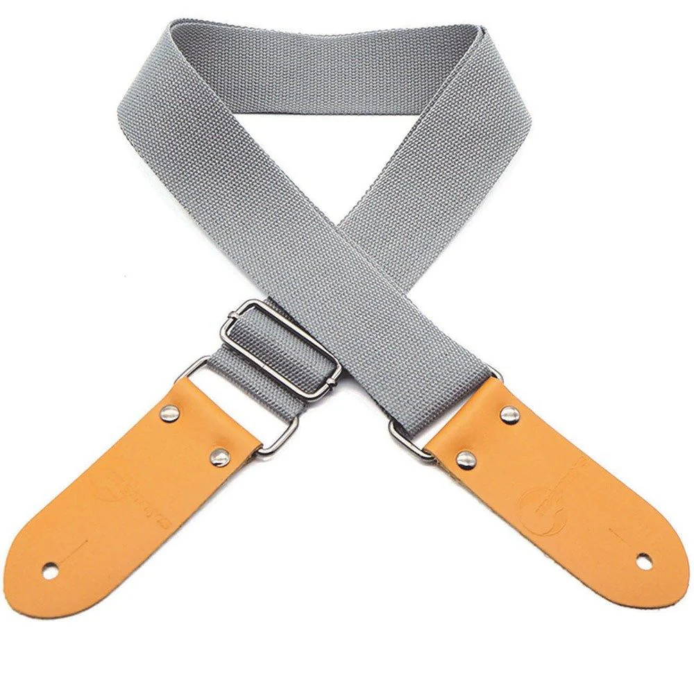 DSL 50COTTON-GREY Cotton Guitar Strap - 2" (Grey)