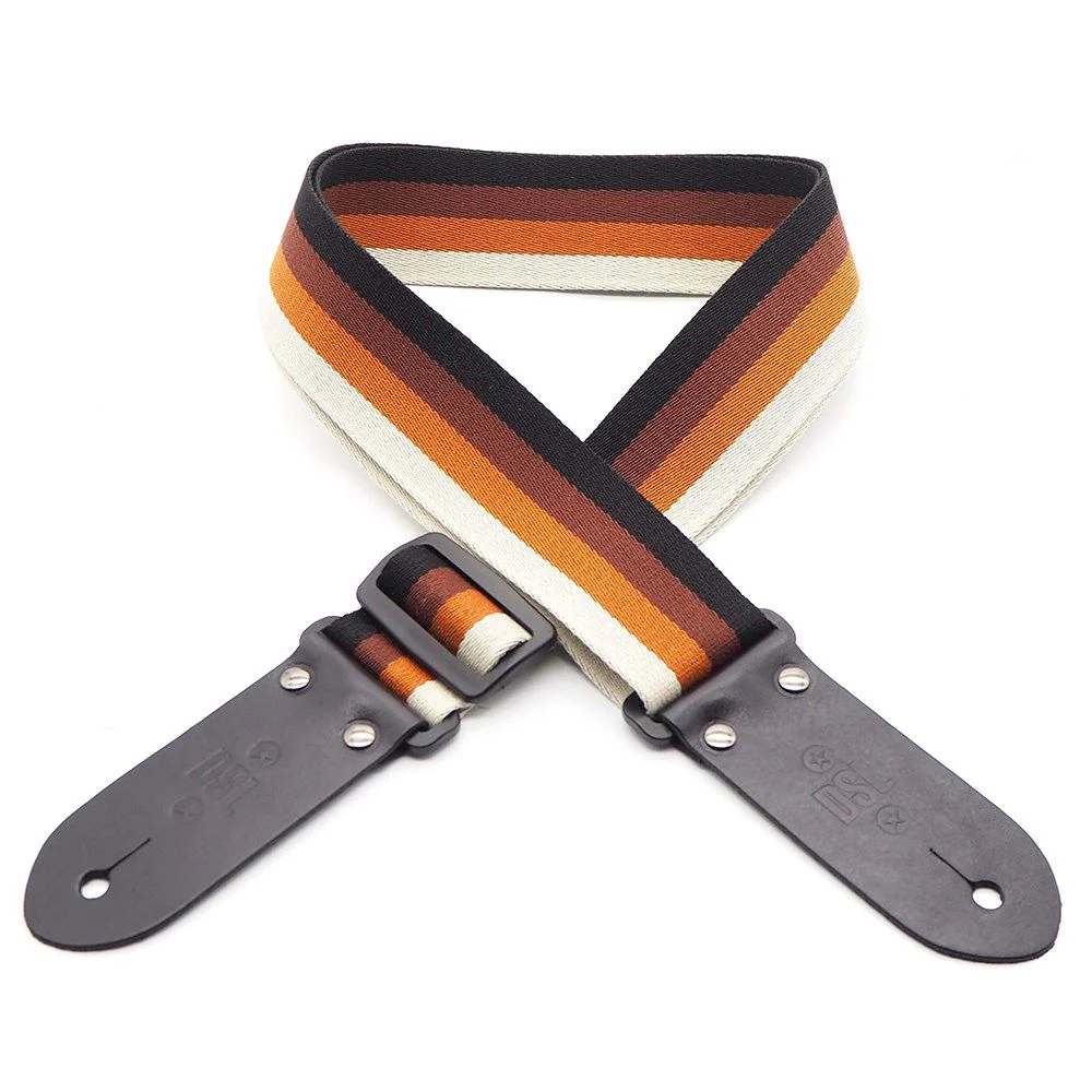 DSL 50STRIPE Cotton/Polyester Strap Mocha Stripe 2"