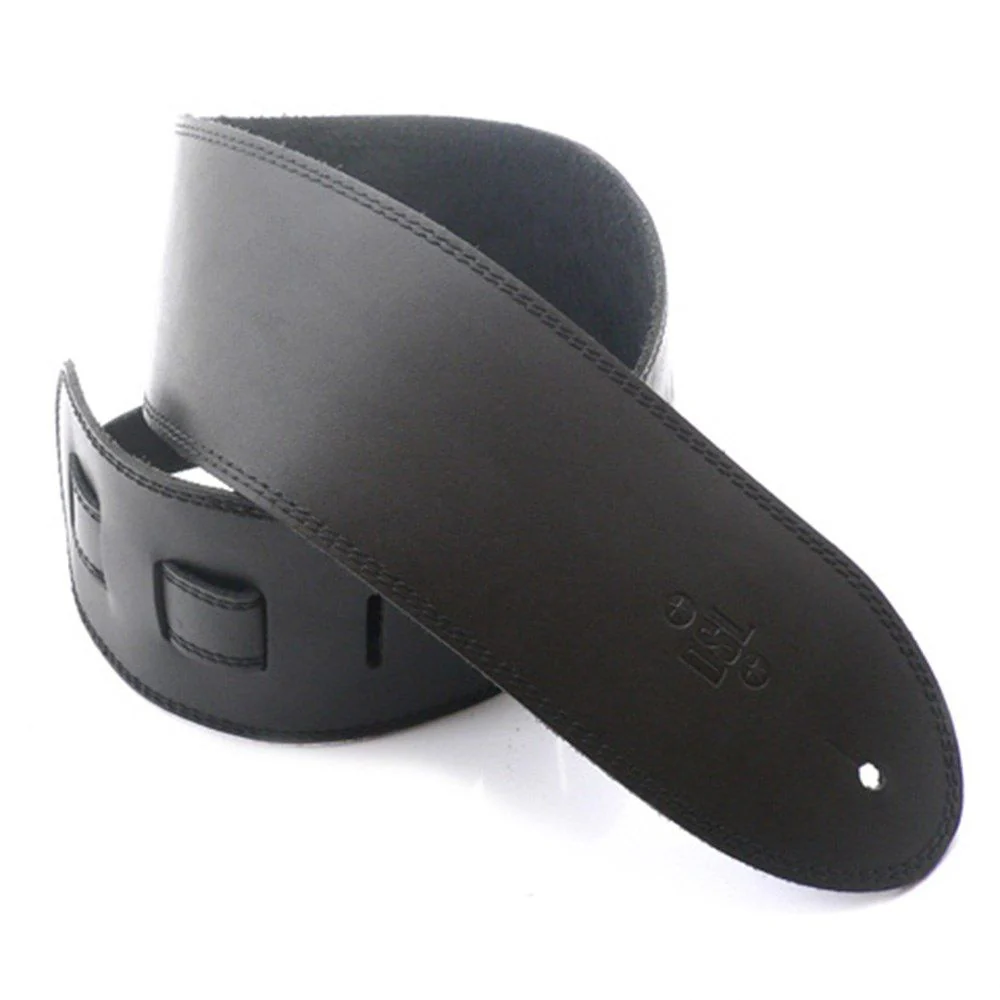 DSL SGE Classic Guitar Strap (Black, Black Stitching, 3.5")