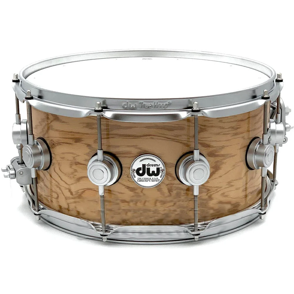 DW Collectors Maple 14" x 6.5" Snare Regal to Royal Burst Olive Ash Burl BN HW VLT