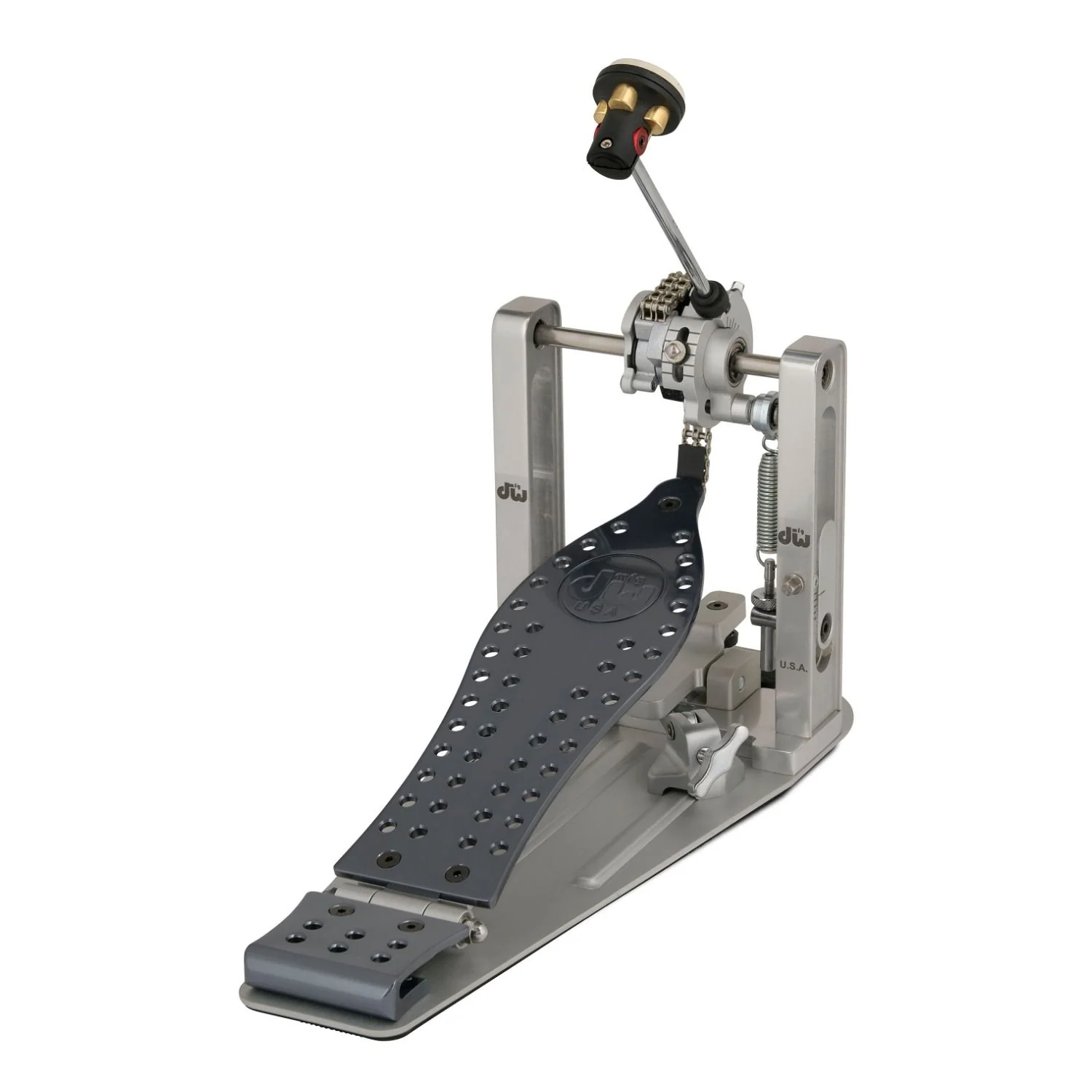 DW MCD Machined Chain Drive Single Bass Drum Pedal (Polished Anodised Aluminium)