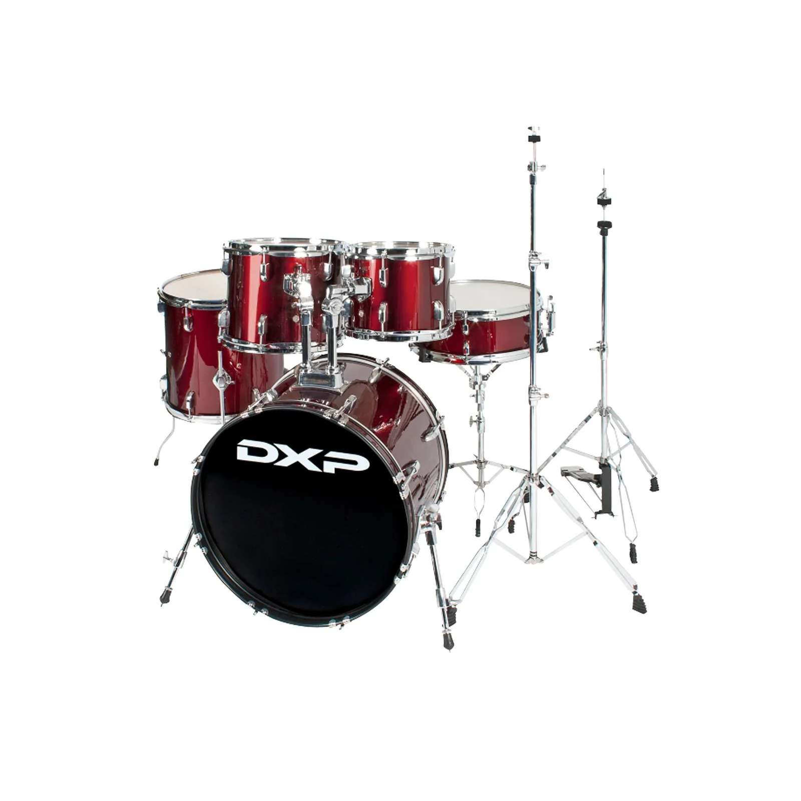DXP Fusion 20  Series 20" 5-Piece Drumkit w/ Hardware, No Cymbals (Wine Red)