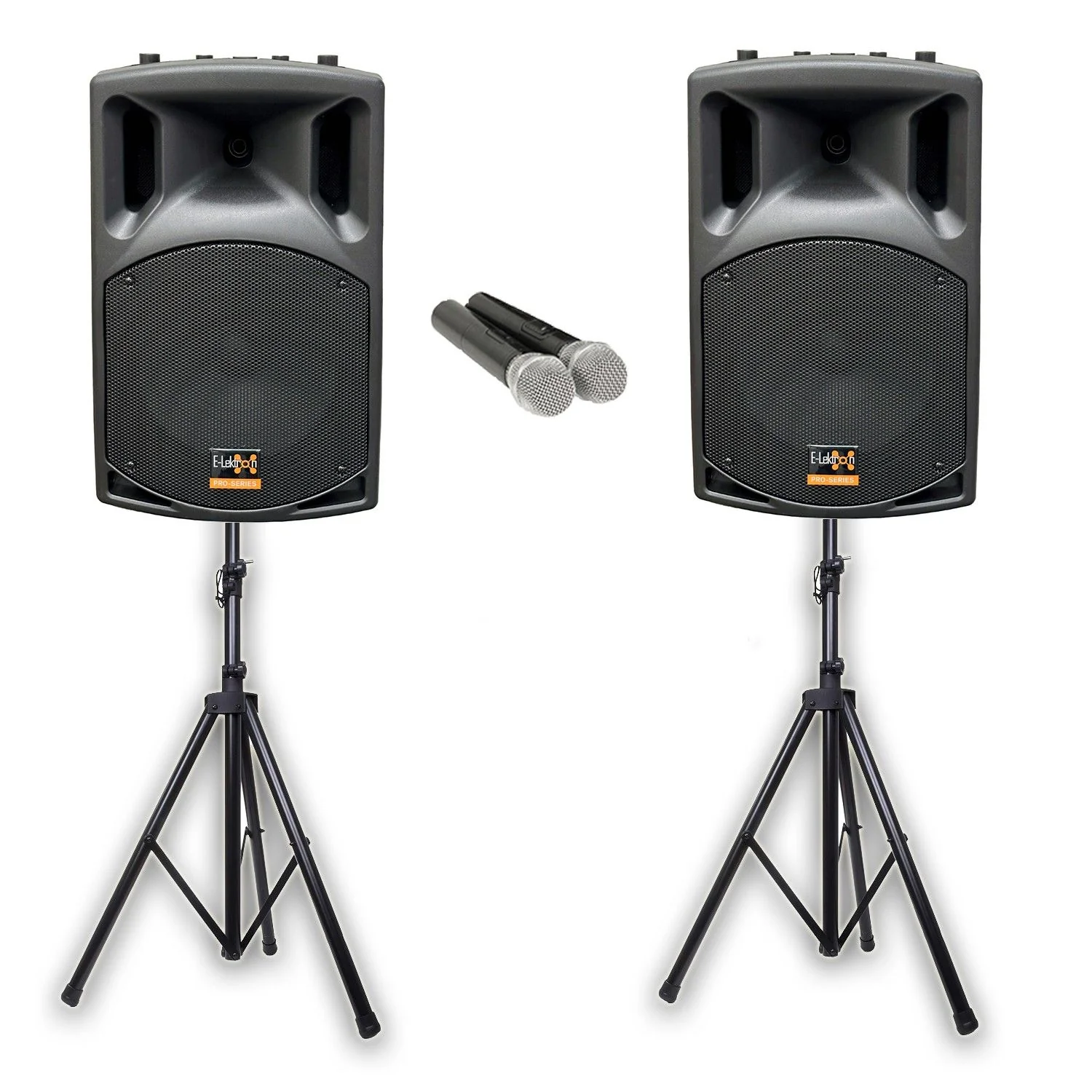 E-Lektron Pack w 2 x SL38-M Speakers & Pair of DL Speaker Stands