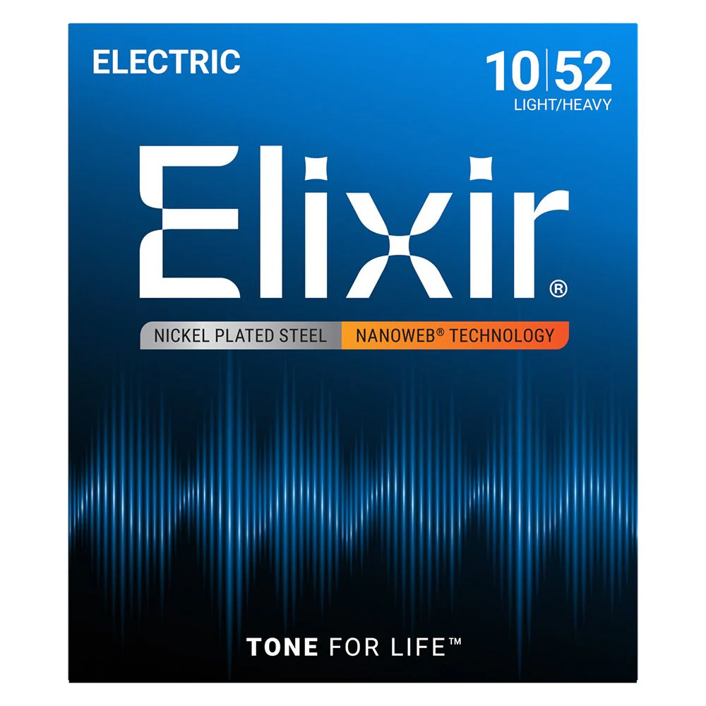 Elixir 12077 Electric Guitar Nickel Plated Steel w/ Nanoweb Coating Light / Heavy (10-52)