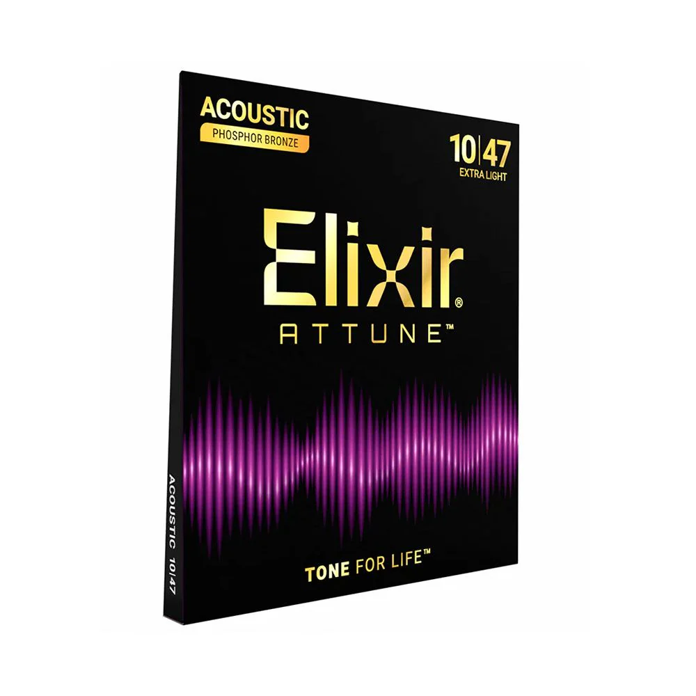 Elixir 21002 ATTUNE Phosphor Bronze Acoustic Guitar Stings - Extra Light (10-47)