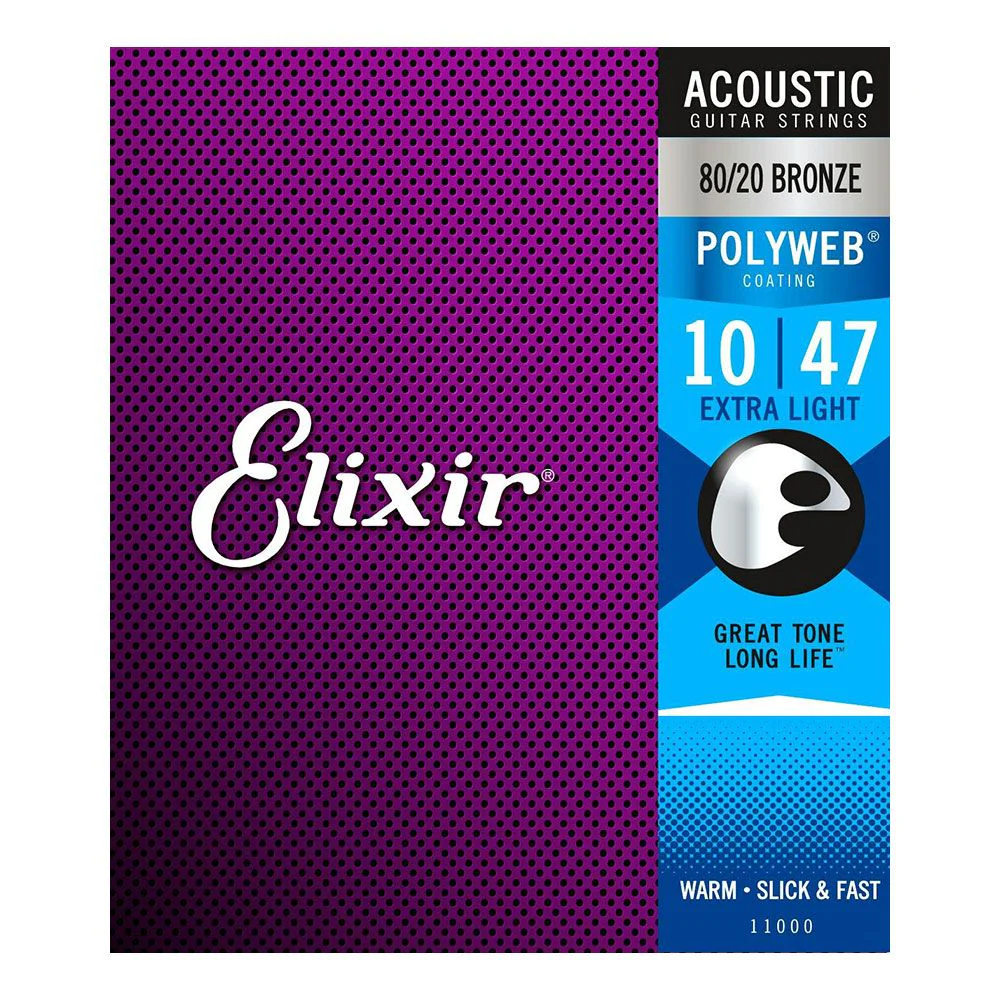 Elixir Acoustic Polyweb Strings - Extra Light (10-47)