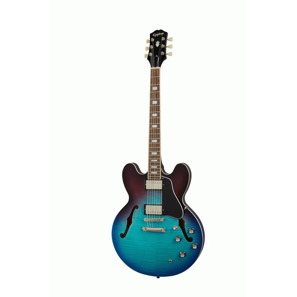 Epiphone ES-335 Figured Semi-Hollow Electric Guitar (Blueberry Burst) inc Gig Bag