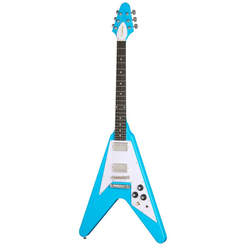 Epiphone Flying V 70's Electric Guitar( Maui Blu) inc Gig Bag