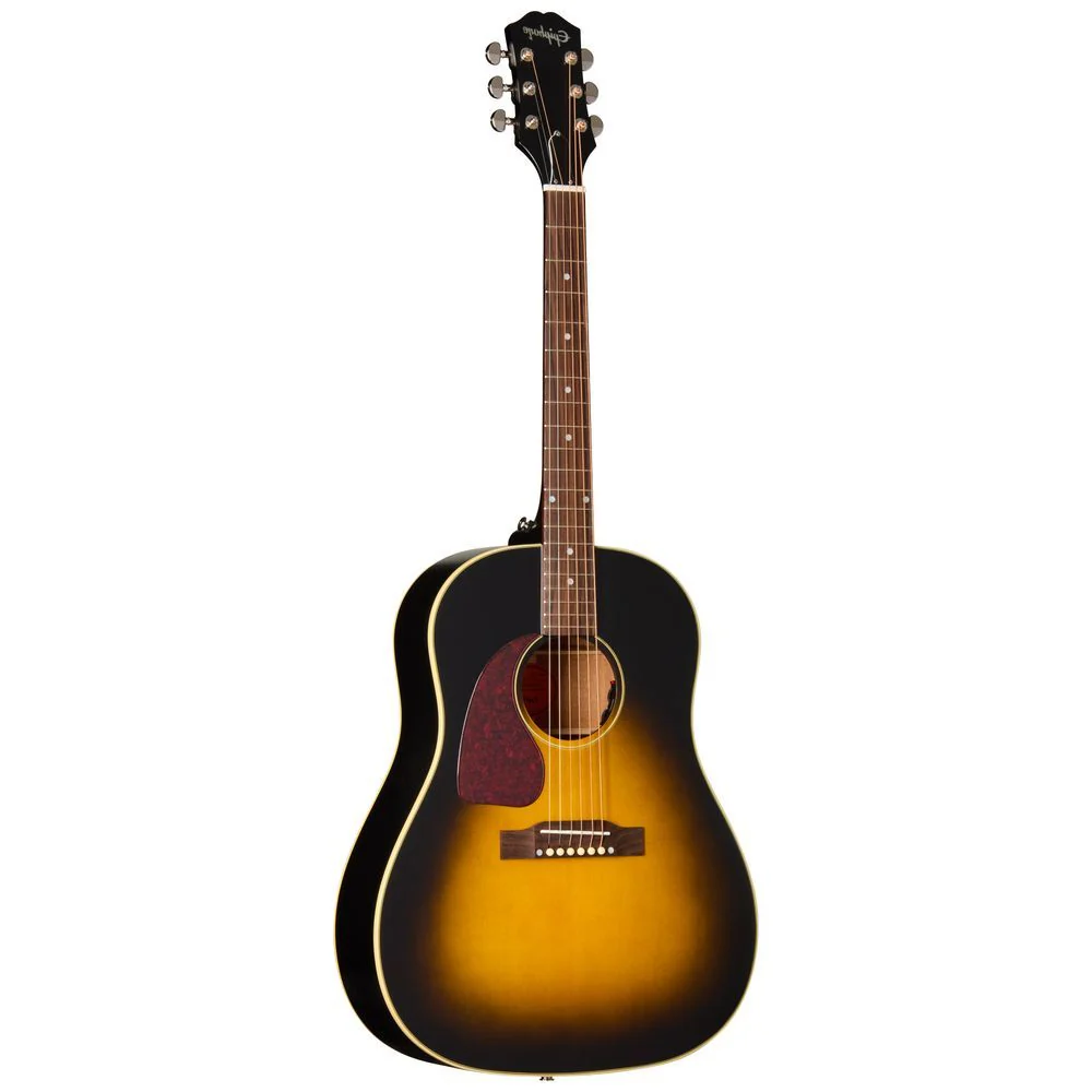 Epiphone J-45 Standard Left-Handed Acoustic Guitar (Vintage Sunburst) inc Gig Bag