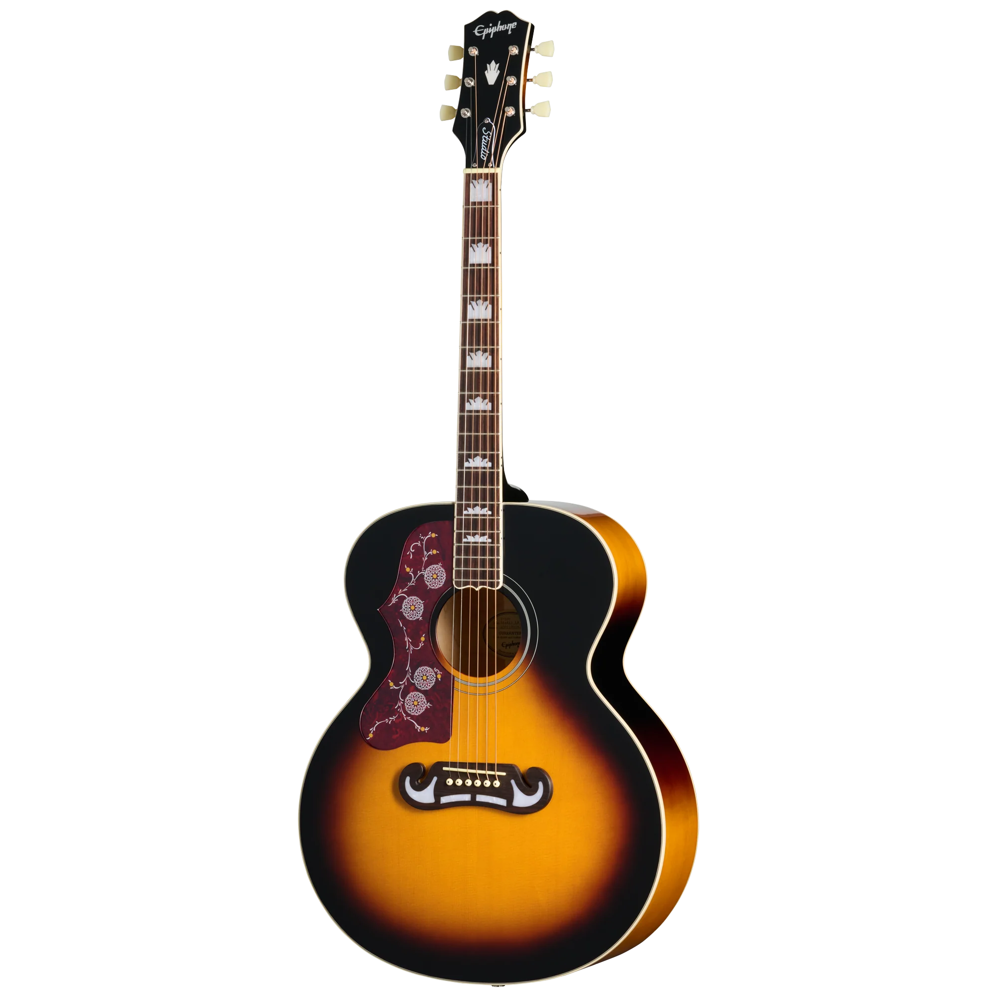 Epiphone Left-Handed J-200 Studio Acoustic Guitar (Vintage Sunburst)