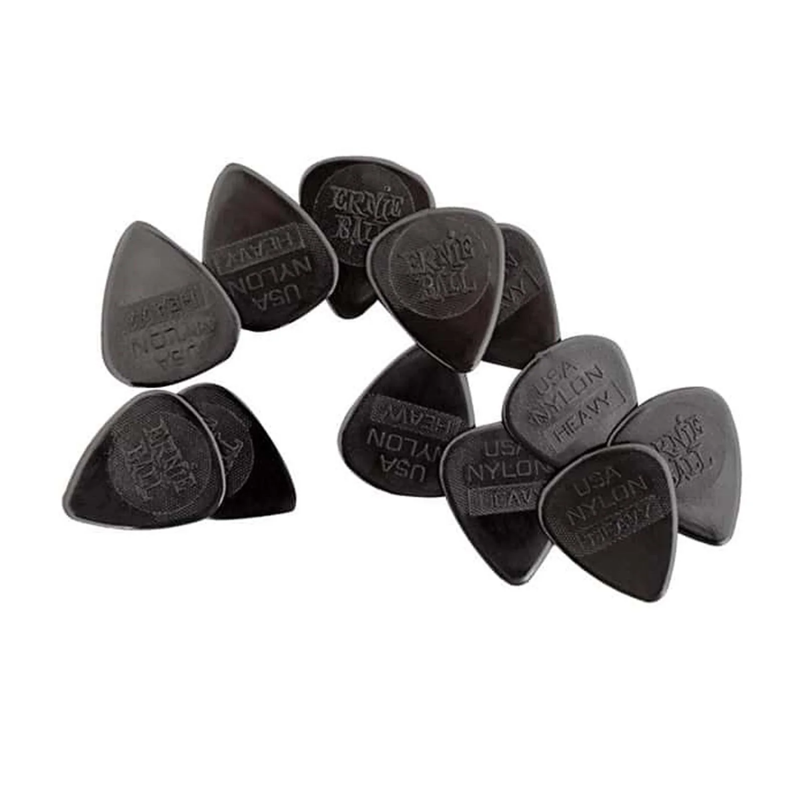 Ernie Ball 12Piece Heavy Injection Molded Nylon Guitar Picks Bag 097mm Size