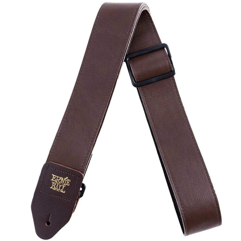Ernie Ball 2" Tri-Glide Italian Leather Guitar Strap - (Brown)