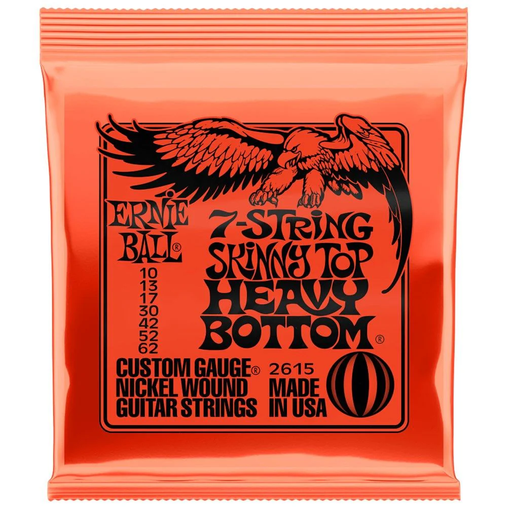 Ernie Ball 7-String Skinny Top Heavy Bottom Electric Guitar Strings - (10-62)