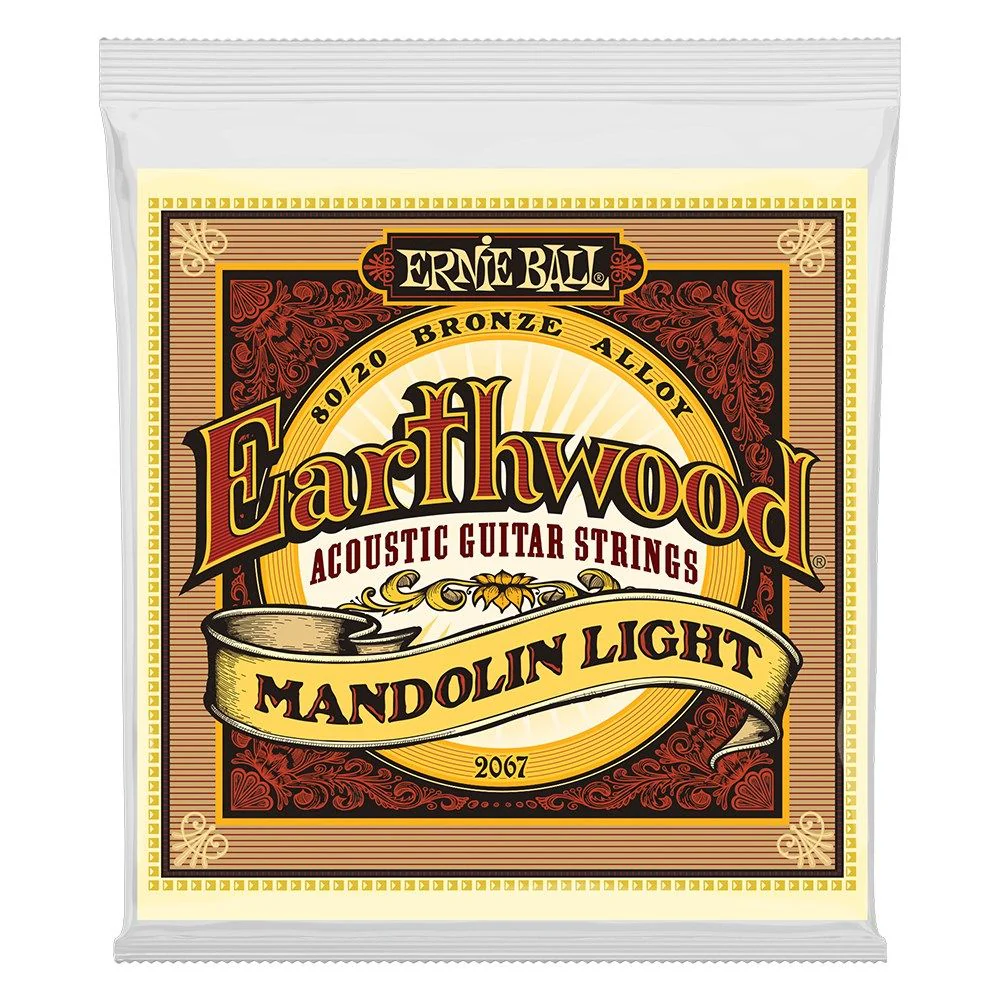 Ernie Ball Light Earthwood 80/20 Bronze Loop End Mandolin Strings 9-34