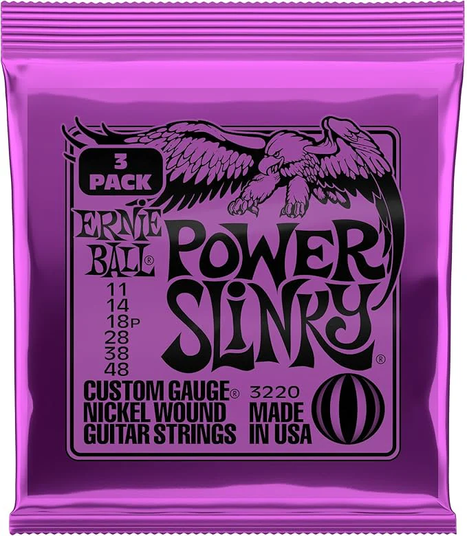 Ernie Ball Power Slinky Nickel Wound Electric Guitar Strings 3-PACK - (11-48)