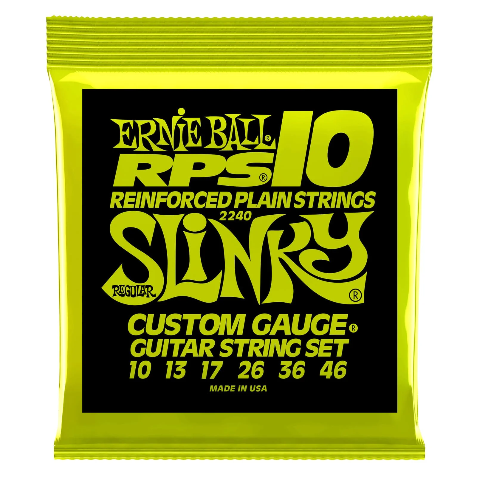 Ernie Ball Regular Slinky RPS Nickel Wound Electric Guitar Strings 1046 Gauge